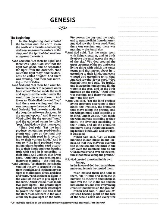 NIV, Journal the Word Bible (Perfect for Note-Taking), Double-Column, Cloth over Board, Navy Floral, Red Letter, Comfort Print : Reflect, Take Notes, or Create Art Next to Your Favorite Verses - Imagen 4