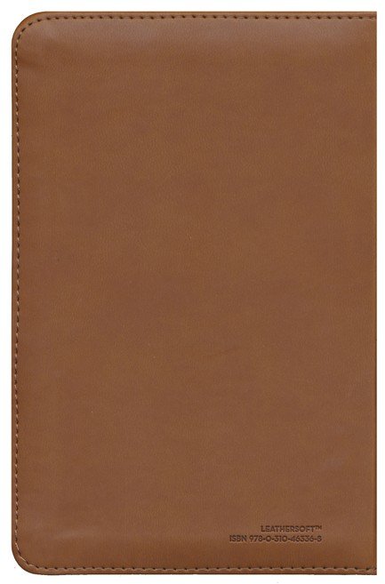 NIV, Thinline Bible, Compact, Leathersoft, Brown/White, Zippered, Red Letter, Comfort Print - Imagen 10