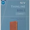 NIV, Thinline Bible, Compact, Leathersoft, Brown, Red Letter, Comfort Print - Imagen 3