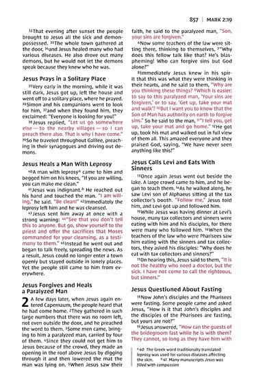 NIV, Thinline Bible, Compact, Leathersoft, Black/Gray, Red Letter, Comfort Print - Imagen 8
