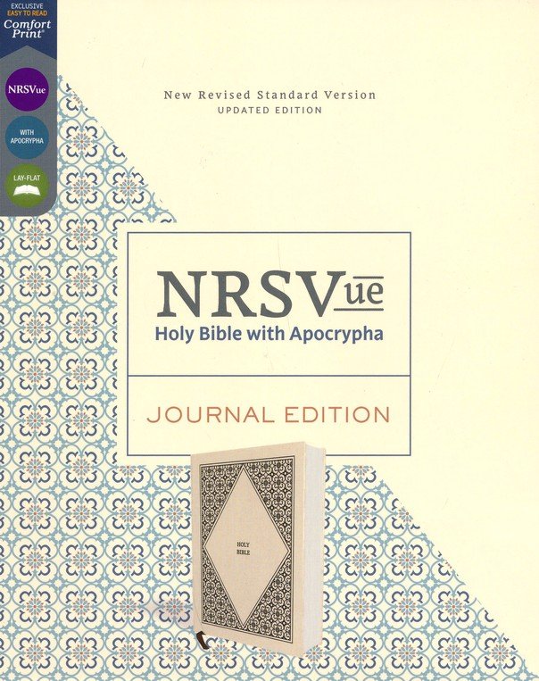 NRSVue, Holy Bible with Apocrypha, Journal Edition, Cloth over Board, Cream, Comfort Print - Imagen 2
