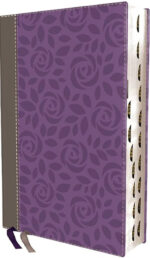 NIV, Thinline Bible, Giant Print, Leathersoft, Gray/Purple, Red Letter, Thumb Indexed, Comfort Print