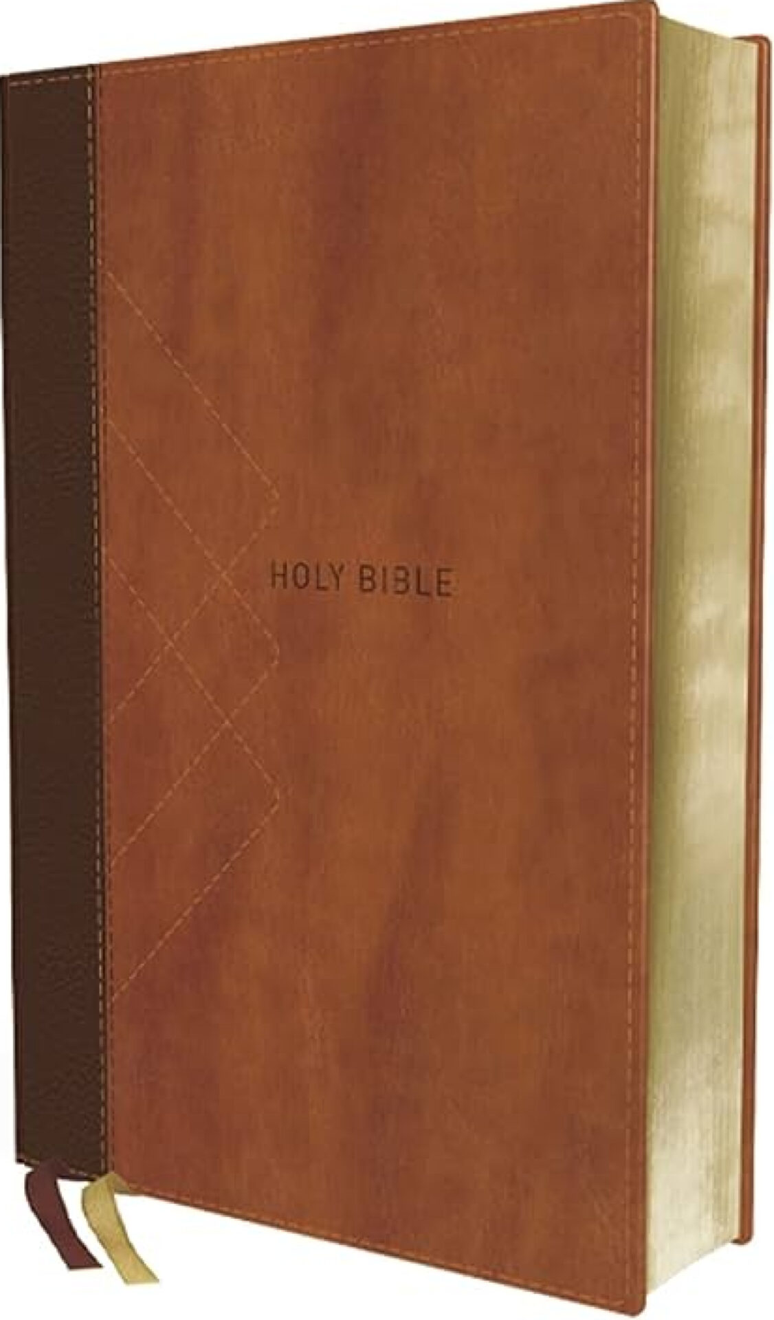 NIV, Thinline Bible, Giant Print, Leathersoft, Brown, Red Letter, Comfort Print
