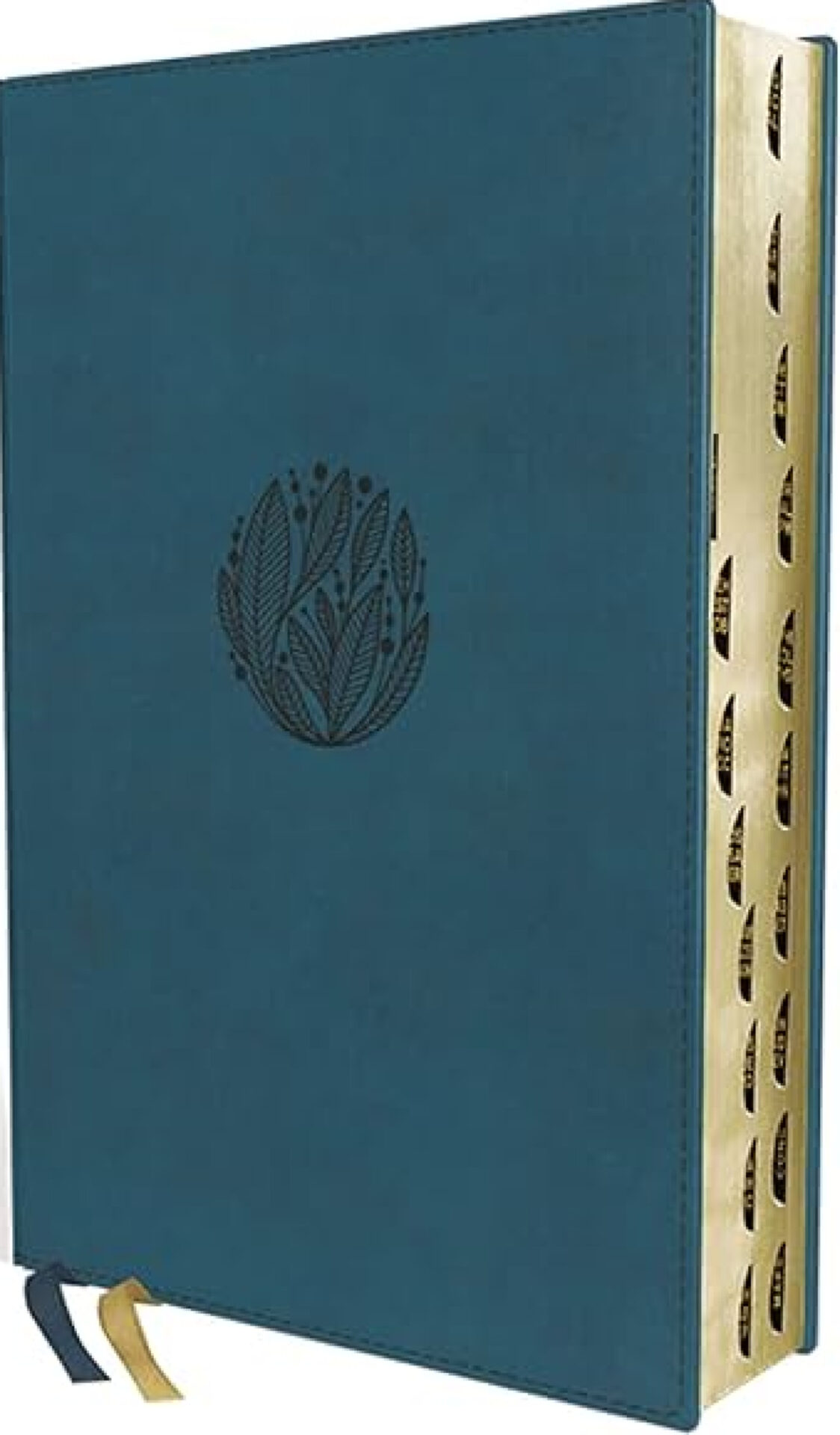 NIV, Thinline Reference Bible (Your Portable Reference Bible), Large Print, Leathersoft, Teal, Red Letter, Thumb Indexed, Comfort Print