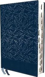 NIV, Thinline Bible, Large Print, Leathersoft, Navy, Red Letter, Thumb Indexed, Comfort Print