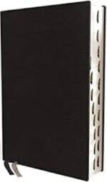 NIV, Thinline Reference Bible (Your Portable Reference Bible), Large Print, European Bonded Leather, Black, Red Letter, Thumb Indexed, Comfort Print