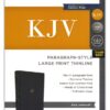 KJV, Paragraph-style Large Print Thinline Bible, Leathersoft, Black, Red Letter, Thumb Indexed, Comfort Print - Imagen 2