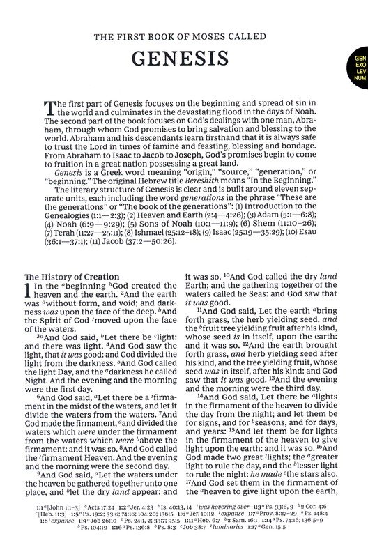 KJV, Paragraph-style Large Print Thinline Bible, Leathersoft, Black, Red Letter, Thumb Indexed, Comfort Print - Imagen 4