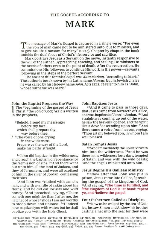 KJV, Paragraph-style Large Print Thinline Bible, Leathersoft, Black, Red Letter, Thumb Indexed, Comfort Print - Imagen 7