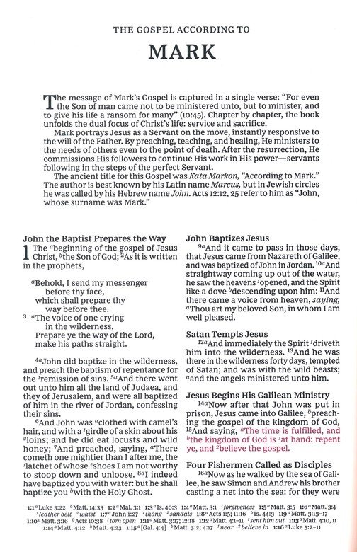 KJV, Paragraph-style Large Print Thinline Bible, Leathersoft, Purple, Red Letter, Comfort Print - Imagen 7