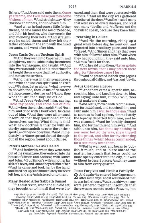 KJV, Paragraph-style Large Print Thinline Bible, Leathersoft, Purple, Red Letter, Comfort Print - Imagen 8