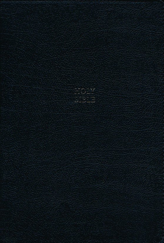 KJV, Paragraph-style Large Print Thinline Bible, Genuine Leather, Black, Red Letter, Comfort Print - Imagen 3