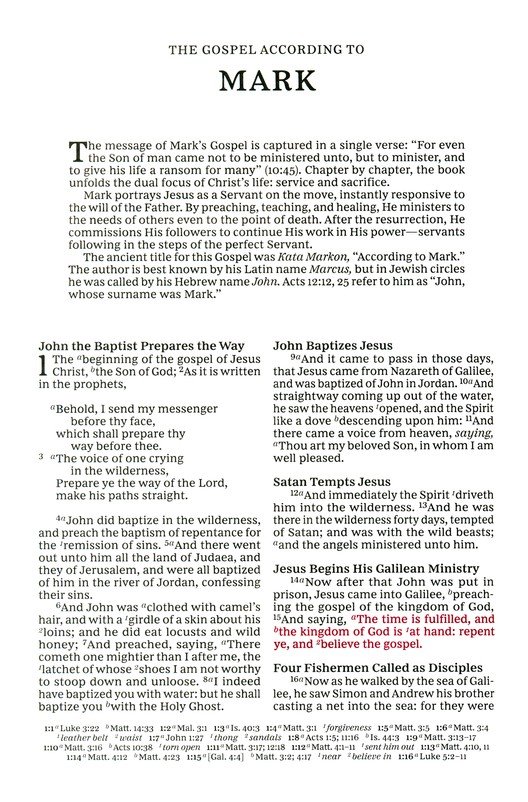 KJV, Paragraph-style Large Print Thinline Bible, Genuine Leather, Black, Red Letter, Thumb Indexed, Comfort Print : Holy Bible, King James Version - Imagen 7