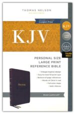 Alternative view of KJV, Personal Size Large Print Reference Bible, Vintage Series, Leathersoft, Brown, Red Letter, Thumb Indexed, Comfort Print