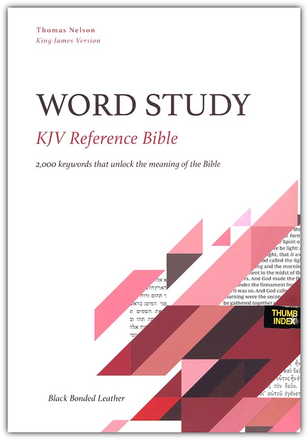 KJV, Word Study Reference Bible, Bonded Leather, Black, Red Letter, Thumb Indexed, Comfort Print : 2,000 Keywords that Unlock the Meaning of the Bible - Imagen 2