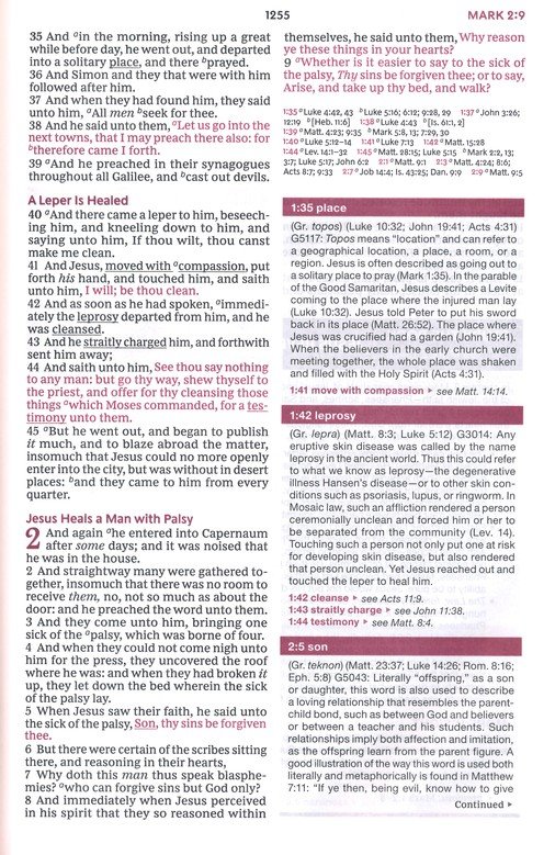 KJV, Word Study Reference Bible, Bonded Leather, Black, Red Letter, Thumb Indexed, Comfort Print : 2,000 Keywords that Unlock the Meaning of the Bible - Imagen 9