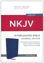 Alternative view of NKJV, Interleaved Bible, Journal Edition, Hardcover, Blue, Red Letter, Comfort Print : The Ultimate Bible Journaling Experience