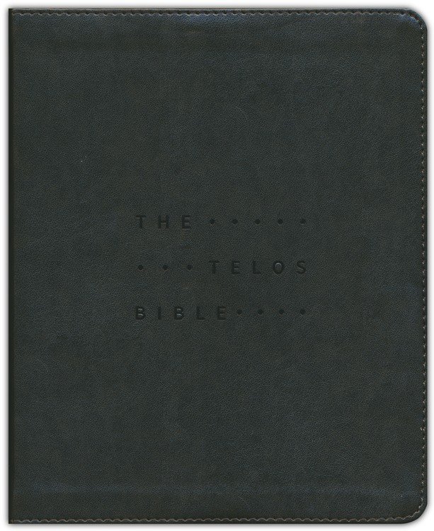 NIV, The Telos Bible, Leathersoft, Charcoal, Comfort Print - Imagen 3