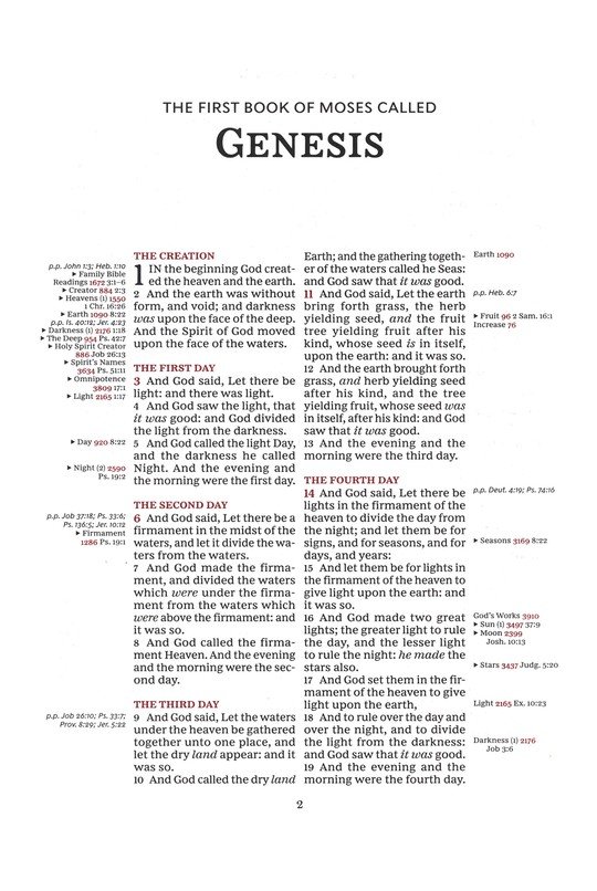 KJV, Thompson Chain-Reference Bible, Handy Size, Leathersoft, Burgundy, Red Letter, Comfort Print - Imagen 4