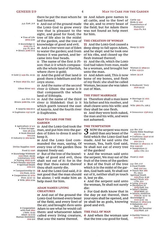 KJV, Thompson Chain-Reference Bible, Handy Size, European Bonded Leather, Black, Red Letter, Thumb Indexed, Comfort Print - Imagen 6