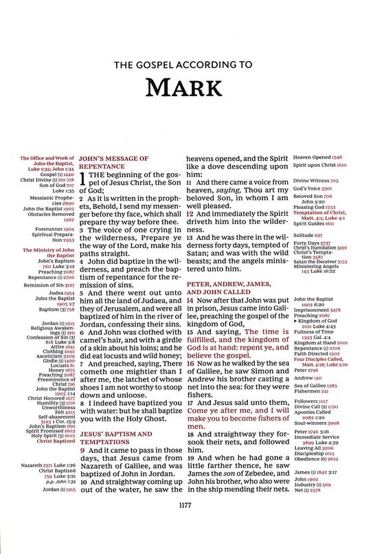 KJV, Thompson Chain-Reference Bible, Handy Size, European Bonded Leather, Black, Red Letter, Thumb Indexed, Comfort Print - Imagen 7