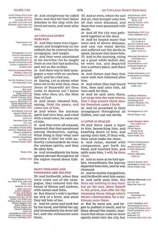 KJV, Thompson Chain-Reference Bible, Handy Size, European Bonded Leather, Black, Red Letter, Thumb Indexed, Comfort Print - Imagen 8