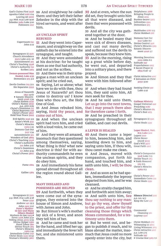 KJV, Thompson Chain-Reference Bible, Large Print, Leathersoft, Brown, Red Letter, Thumb Indexed, Comfort Print - Imagen 8