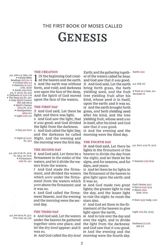 KJV, Thompson Chain-Reference Bible, Large Print, European Bonded Leather, Black, Red Letter, Comfort Print - Imagen 4