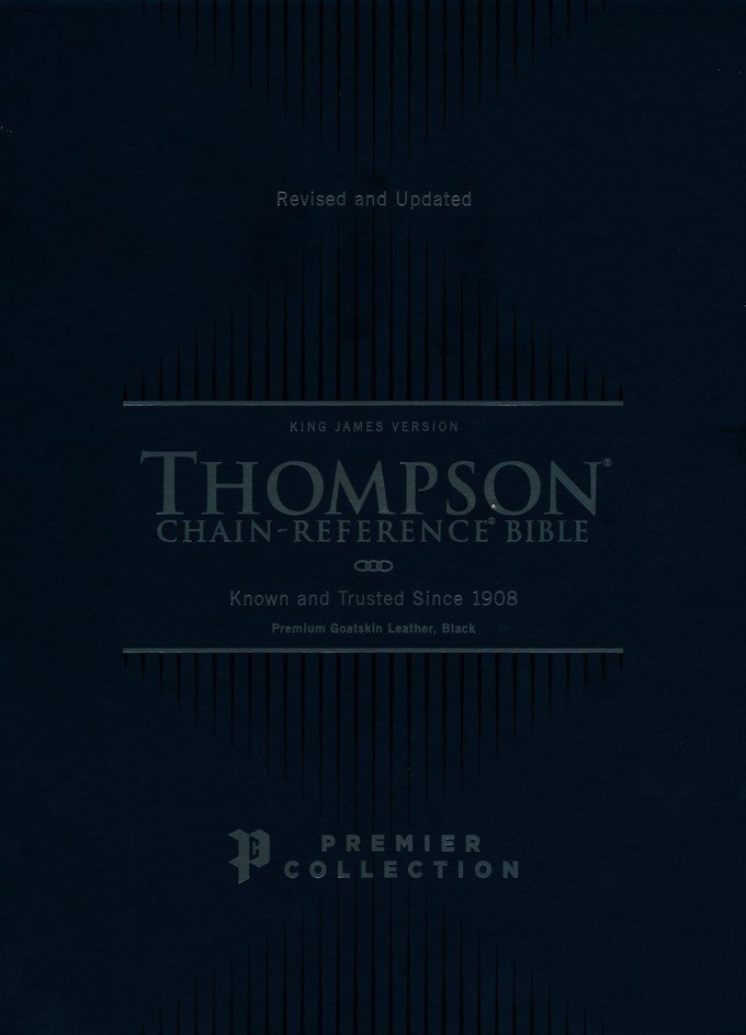 KJV, Thompson Chain-Reference Bible, Premium Goatskin Leather, Black, Premier Collection, Art Gilded Edges, Black Letter, Comfort Print - Imagen 2