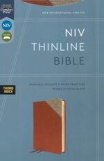 Alternative view of NIV, Thinline Bible, Leathersoft, Brown, Red Letter, Thumb Indexed, Comfort Print