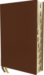 KJV, Thompson Chain-Reference Bible, Genuine Leather, Calfskin, Brown, Art Gilded Edges, Red Letter, Thumb Indexed, Comfort Print