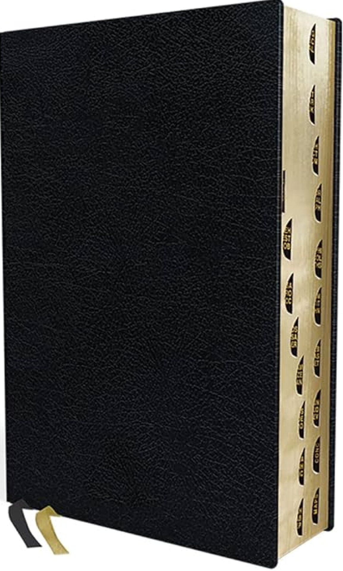 KJV, Thompson Chain-Reference Bible, Handy Size, European Bonded Leather, Black, Red Letter, Thumb Indexed, Comfort Print