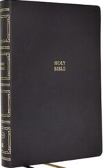 KJV, Paragraph-style Large Print Thinline Bible, Leathersoft, Black, Red Letter, Thumb Indexed, Comfort Print
