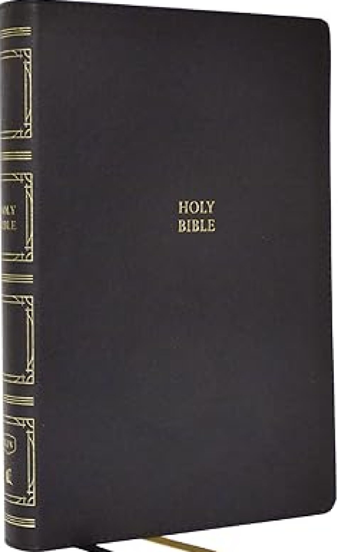 KJV, Paragraph-style Large Print Thinline Bible, Leathersoft, Black, Red Letter, Thumb Indexed, Comfort Print