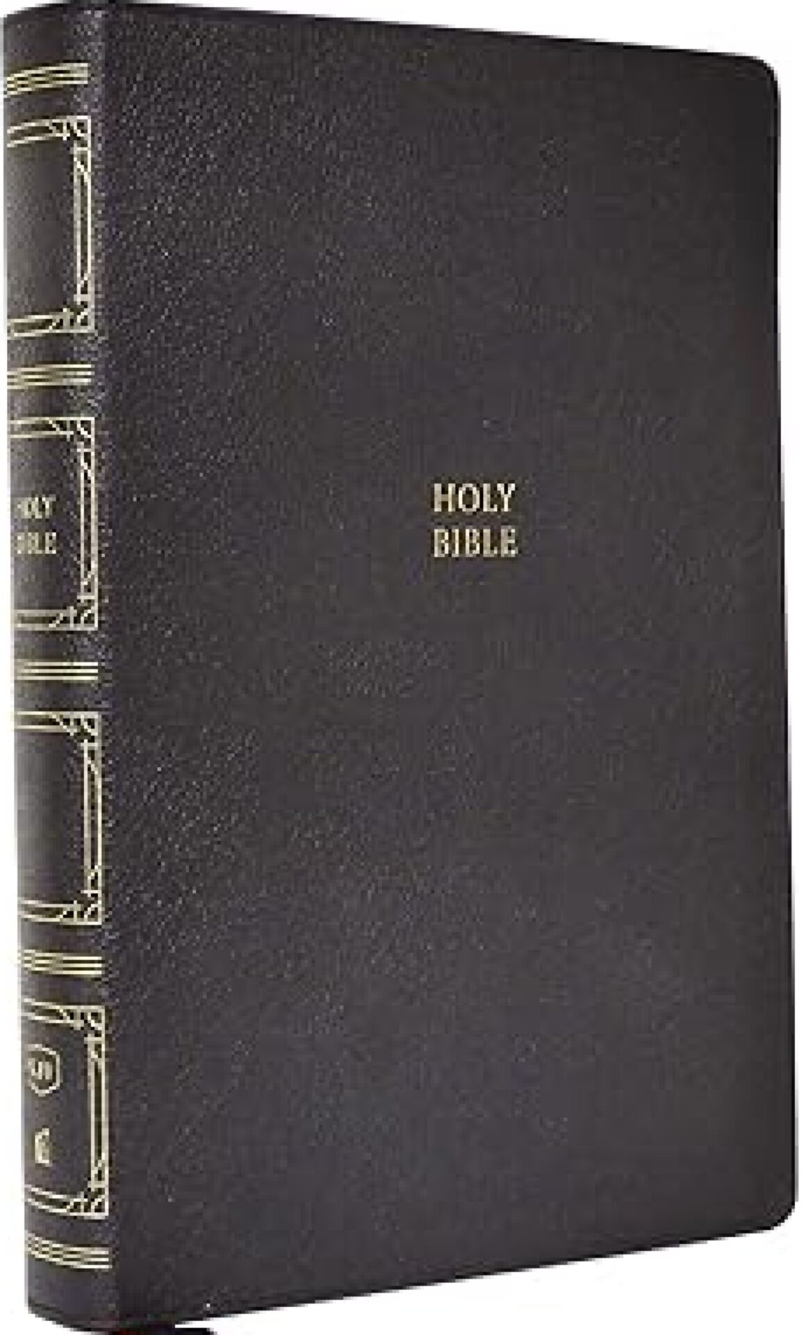 KJV, Paragraph-style Large Print Thinline Bible, Genuine Leather, Black, Red Letter, Comfort Print