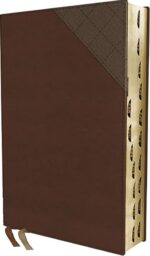 NIV, Thinline Bible, Leathersoft, Brown, Red Letter, Thumb Indexed, Comfort Print