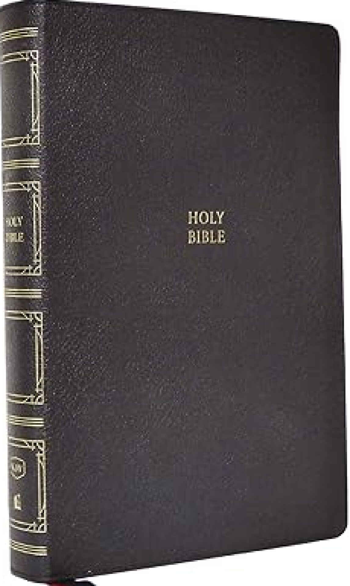 KJV, Paragraph-style Large Print Thinline Bible, Genuine Leather, Black, Red Letter, Thumb Indexed, Comfort Print : Holy Bible, King James Version