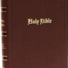 KJV Holy Bible Large Print Center-Column Reference Bible, Brown Bonded Leather, 53,000 Cross References, Red Letter, Comfort Print