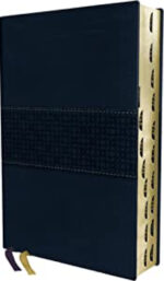 NIV, Thinline Reference Bible (Your Portable Reference Bible), Leathersoft, Navy, Red Letter, Thumb Indexed, Comfort Print