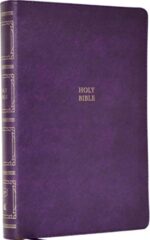 KJV, Paragraph-style Large Print Thinline Bible, Leathersoft, Purple, Red Letter, Thumb Indexed, Comfort Print