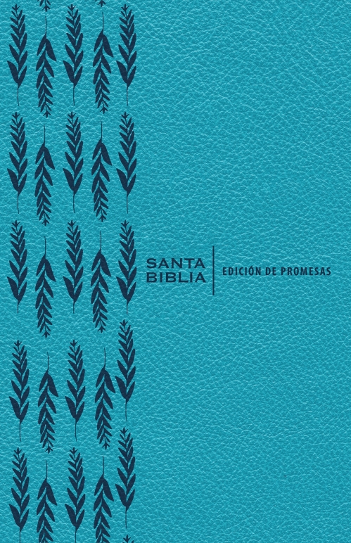 Santa Biblia de Promesas Reina Valera 1960 Letra Gigante Piel Especial Con Cierre Turquesa - Imagen 12