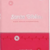Biblia NVI  Letra Grande - Cuero Ecológico Fuscia y Rosa