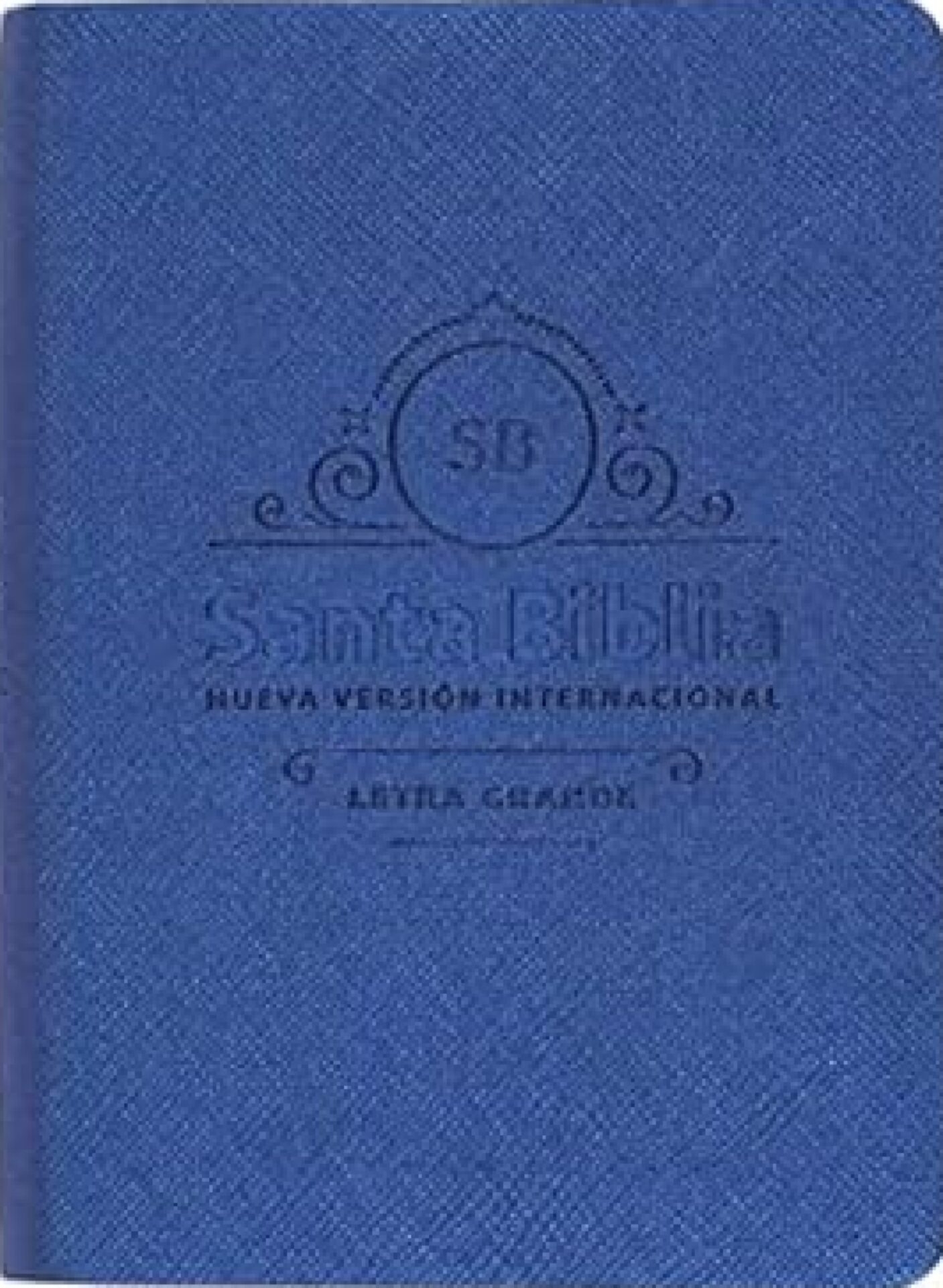 Biblia NVI Letra Grande Edición Bolsillo - Tapa Blanda Azul Metalizado