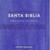 Biblia NVI  Letra Grande Tamaño Manual  - Cuero Ecológico Lila