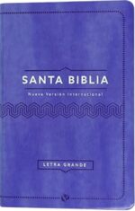 Biblia NVI  Letra Grande Tamaño Manual  - Cuero Ecológico Lila