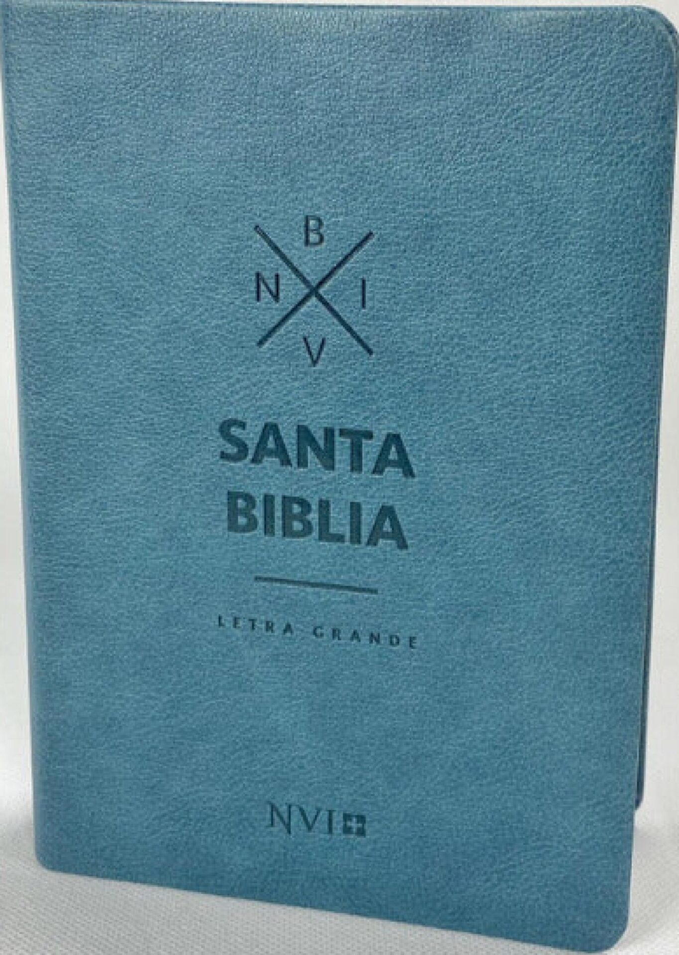 Biblia NVI Compacta Letra Grande - Imitación Piel Azul con Cierre