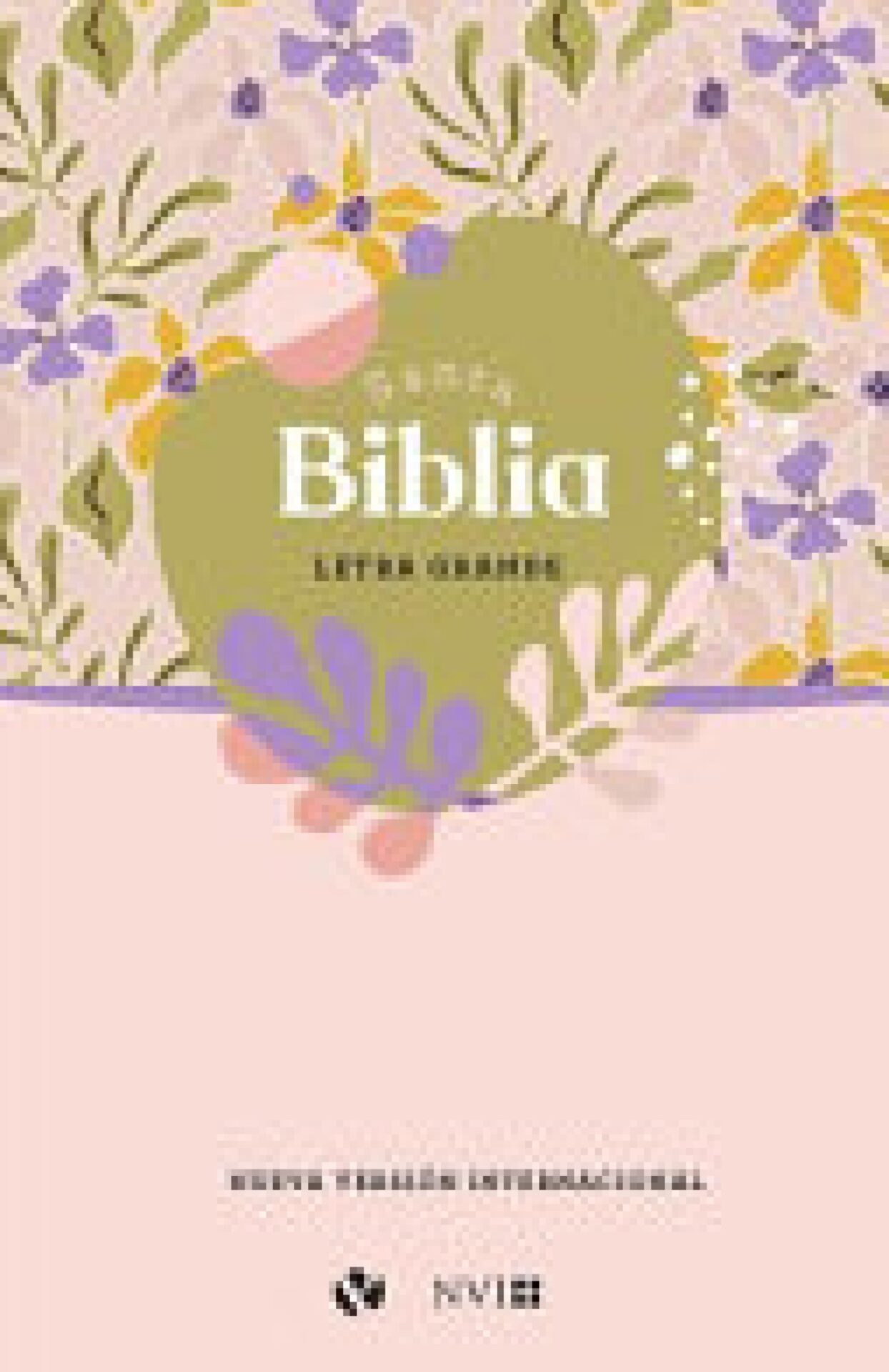 Santa Biblia NVI Manual Letra Grande - Tapa Blanda Flores