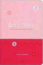 Biblia NVI  Letra Grande Tamaño Manual Cierre - Cuero Ecológico Fuscia y Rosa