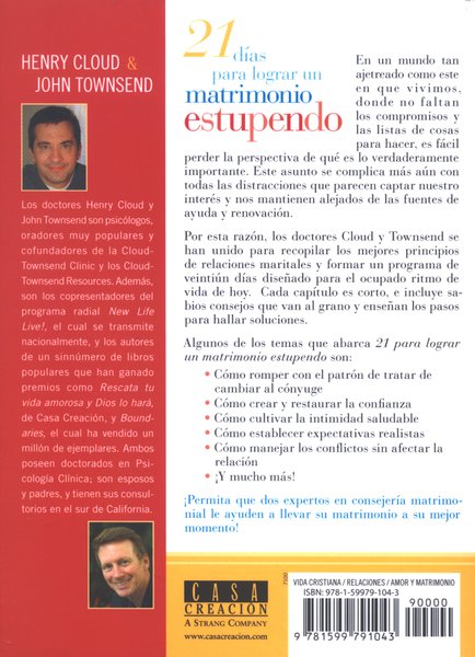 21 Días Para Lograr Un Matrimonio Estupendo - Tapa Blanda - Cloud Henry - Imagen 9