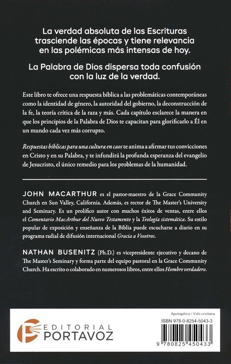 Respuestas Bíblicas Para Una Cultura En Caos - Tapa Blanda - John MacArthur y Nathan Busenitz - Imagen 11